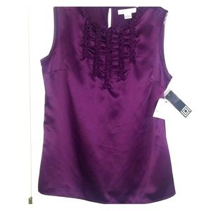 Liz Claiborne purple modern deco design top